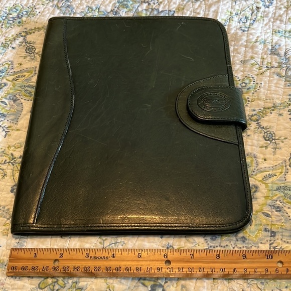 Vintage Eddie Bauer dark green leather tablet planner/case - Picture 3 of 6